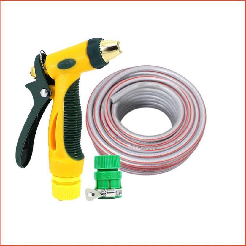 Bộ dây vòi xịt nước rửa xe,tưới cây tăng áp 3 lần 15M 206317