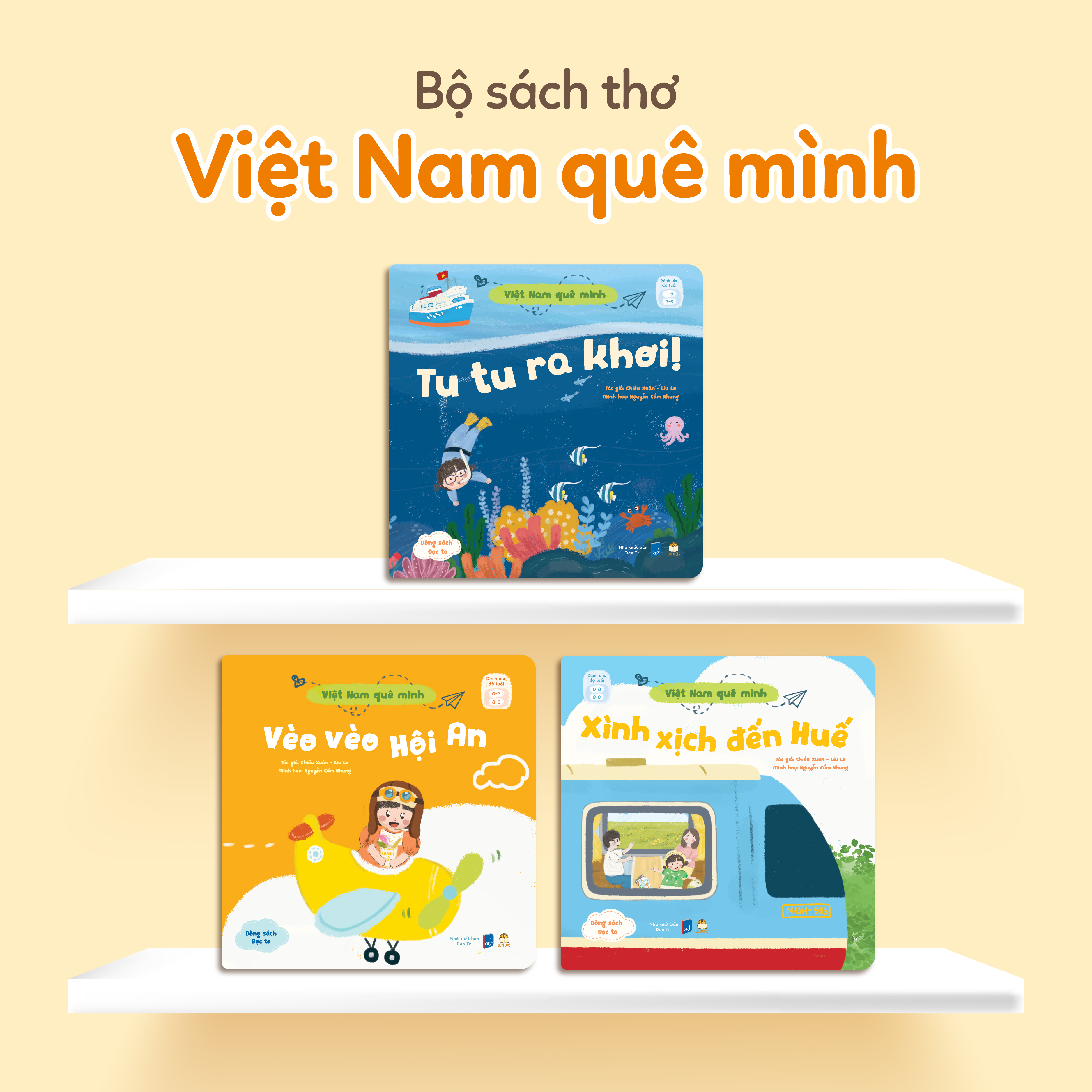 Sách Thơ Cho Bé - Set 3 Cuốn Gia Đình Bé Bỏng Đi Du Lịch Bộ Việt Nam Quê Mình - Truyện Tranh Cho Trẻ Tập Nói, Mầm Non 0 - 1 - 2 - 3 - 4 - 5 - 6 Tuổi