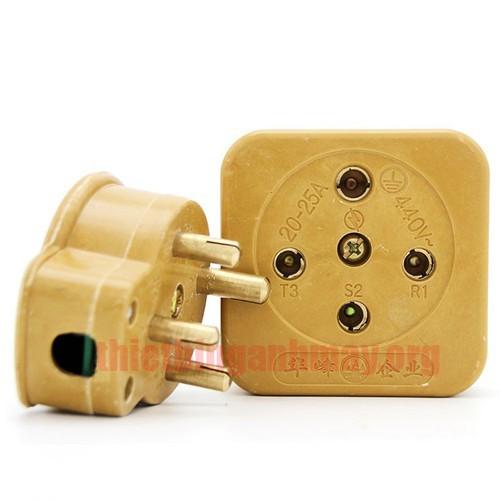 25A 3 pha 4 chân bộ ổ cắm phích cắm dùng trong công nghiệp