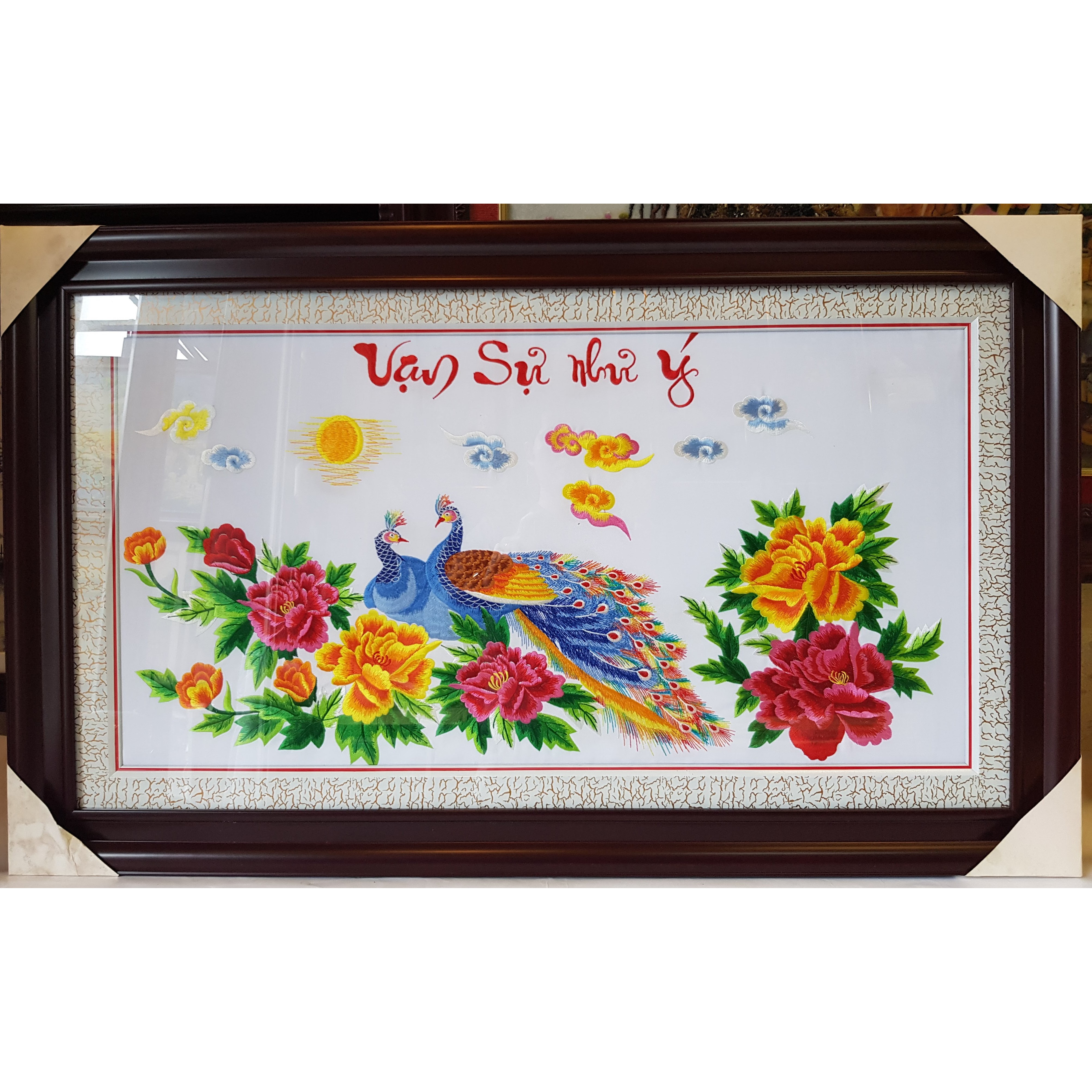 TRANH THÊU - PHU THÊ VIÊN MÃN (ĐÔI UYÊN ƯƠNG)