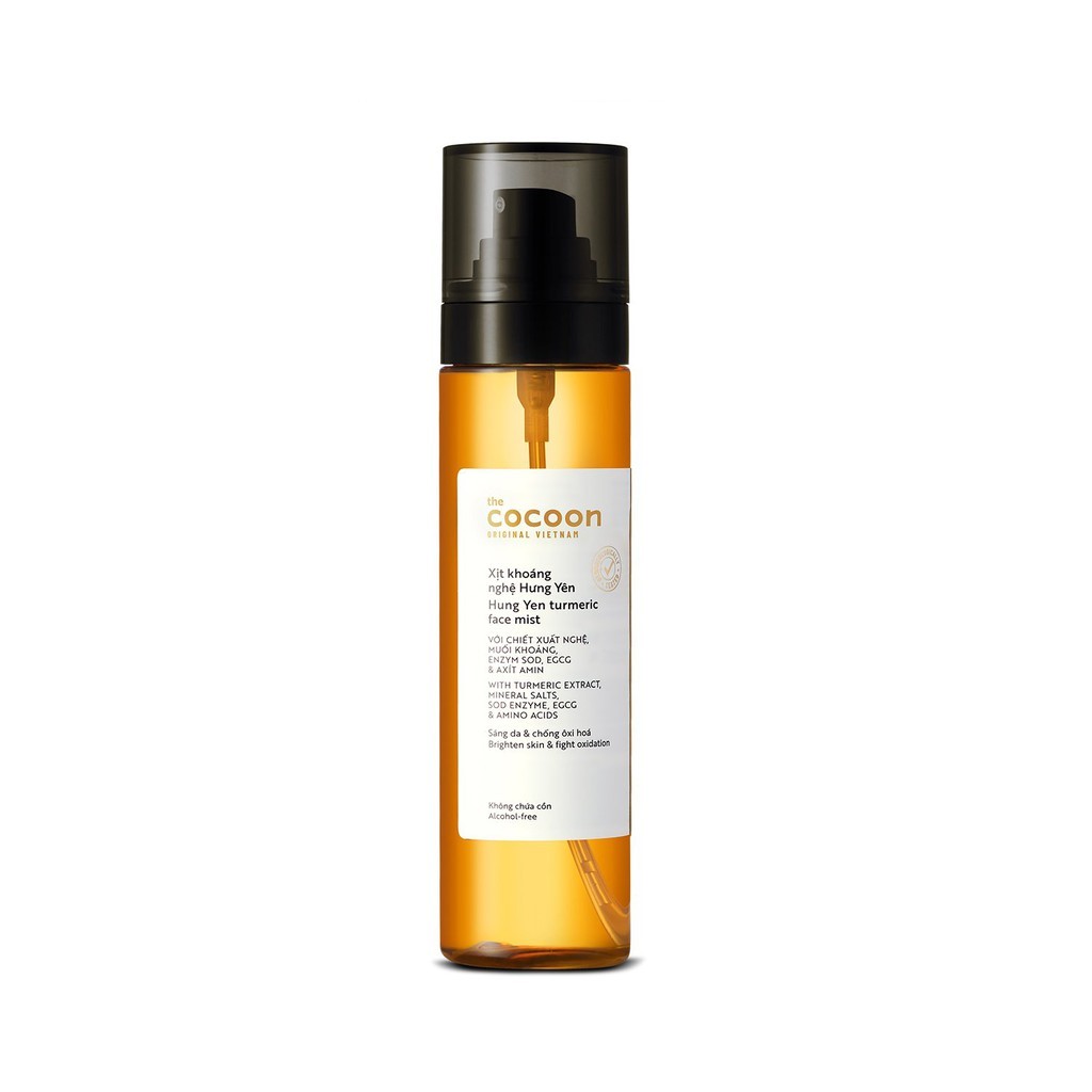 Xịt Khoáng Nghệ Hưng Yên Cocoon Turmeric Face Mist giúp sáng da và ngăn ngừa oxy hóa 130ml