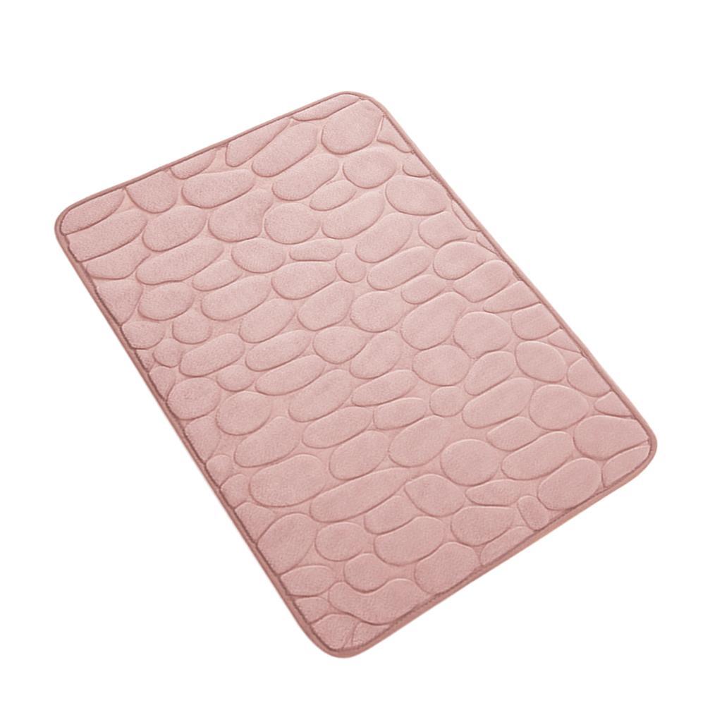 3x Cobblestone Embossed Floor Carpet Bathroom Mat Floor Rug for Bathroom Indoor