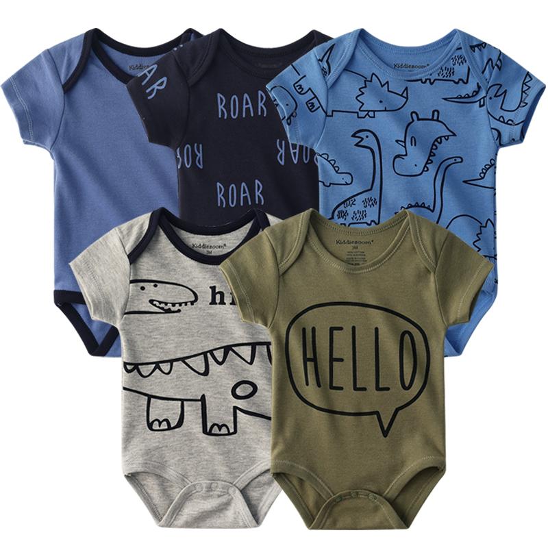 2021 Unisex 5 Bộ Quần Áo Bé Gái Cotton Bodysuits Bé Sơ Sinh Bé Trai Quần Áo In Họa Tiết Bé Gái Quần Áo Ropa Bebe