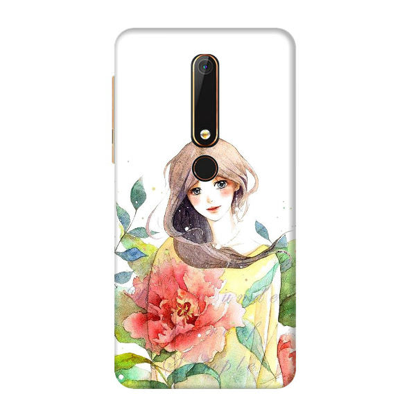 Ốp Lưng Dành Cho Điện Thoại Nokia 6 2018 - Cô Gái Hoa Hồng