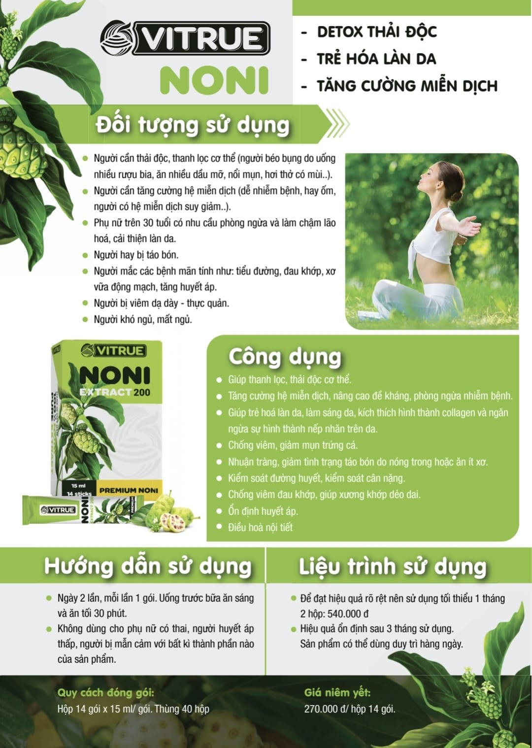 Hình ảnh Tinh chất trái nhàu Vitrue Noni Extract 200