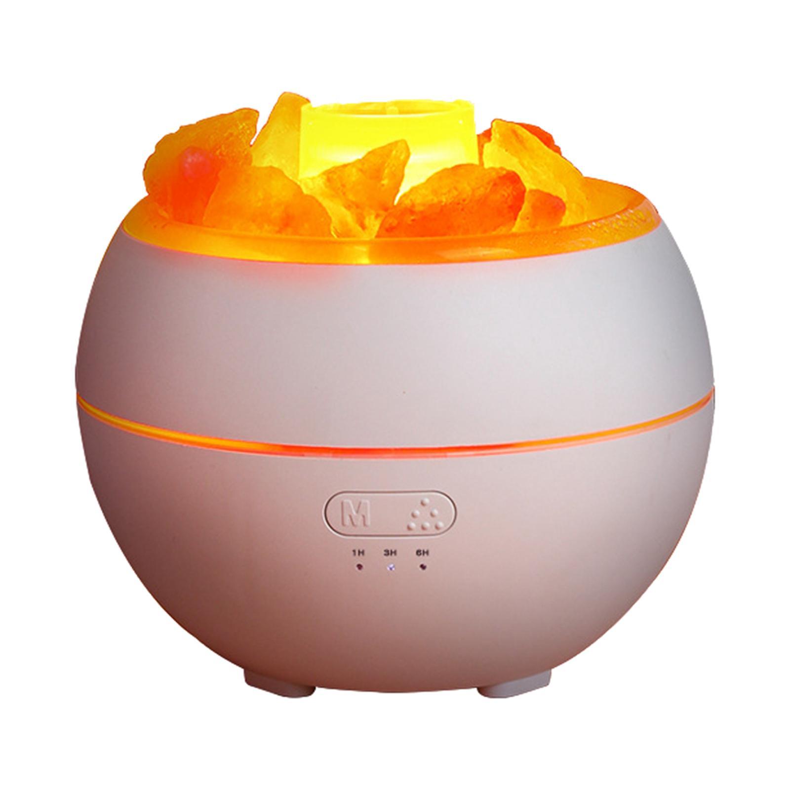 USB 300ml Air Humidifier Essential Oil Diffuser with Realistic Flame Quiet Night Light for Office Tabletop Baby Room Bedroom Decoration