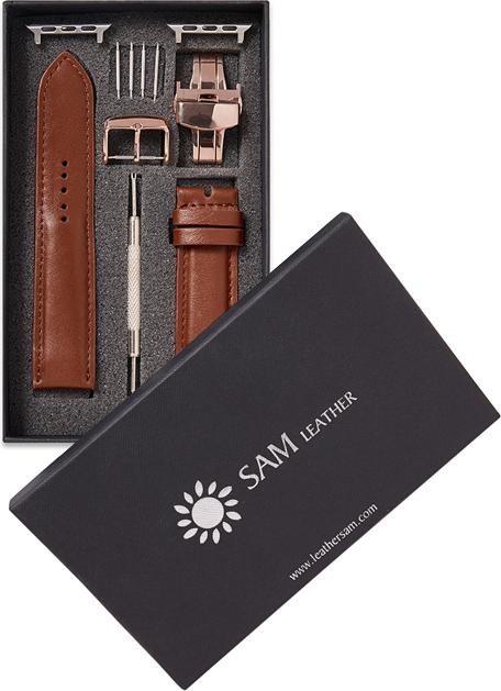 Dây Đồng Hồ SAM Leather SAM007ABV - Dây Da Đồng Hồ Apple 38/40 – 42/44, Dây Đồng Hồ Da Bò Size 20mm/22mm, lựa chon nhiều màu sắc, dây đeo đồng hồ phù hợp các loại ( Swatch, Apple 1,2,3,4,5, Iwatch và đồng hồ cổ điển )