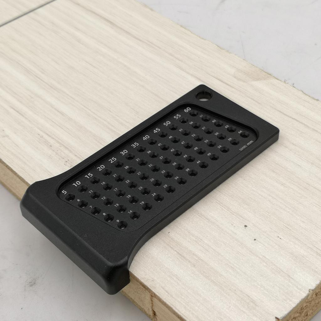 Aluminium Woodworking Scriber Ruler T Type Ruler Measuring Scriber Black