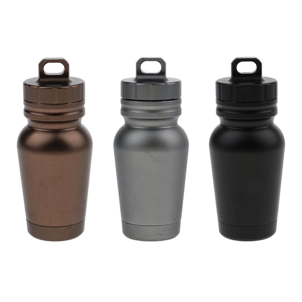Outdoor Storage Container Case Pillbox Keyring Carry Cash Capsule