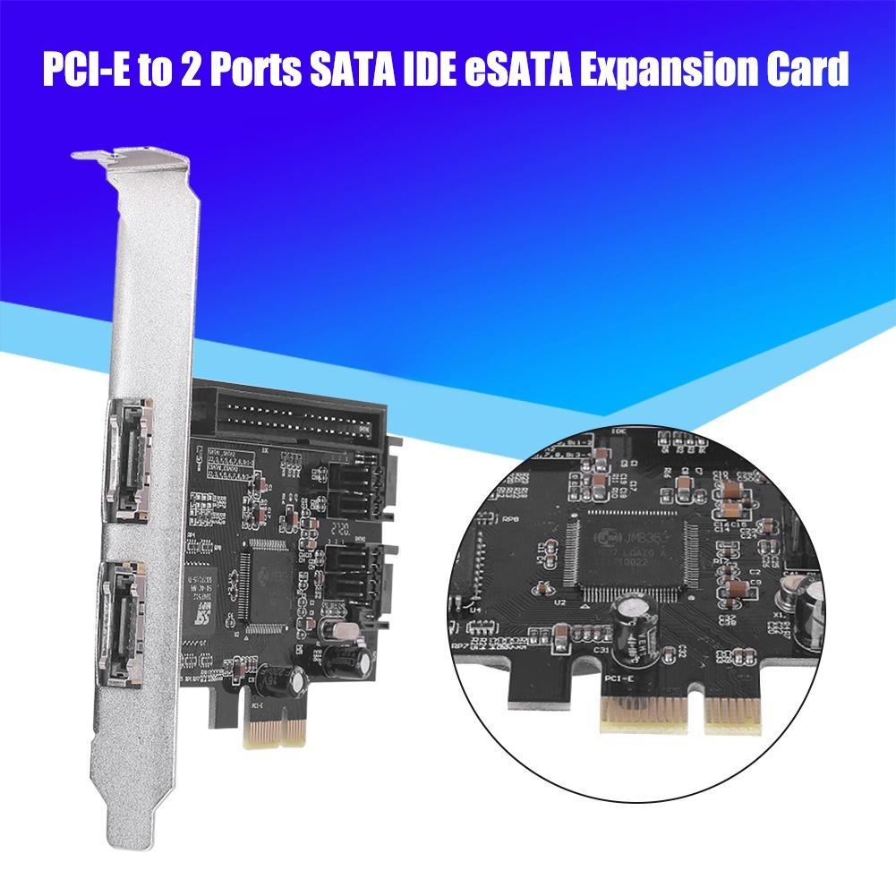 Card Mở Rộng PCI-E PCIe 2 Cổng SATA IDE eSATA JMB363