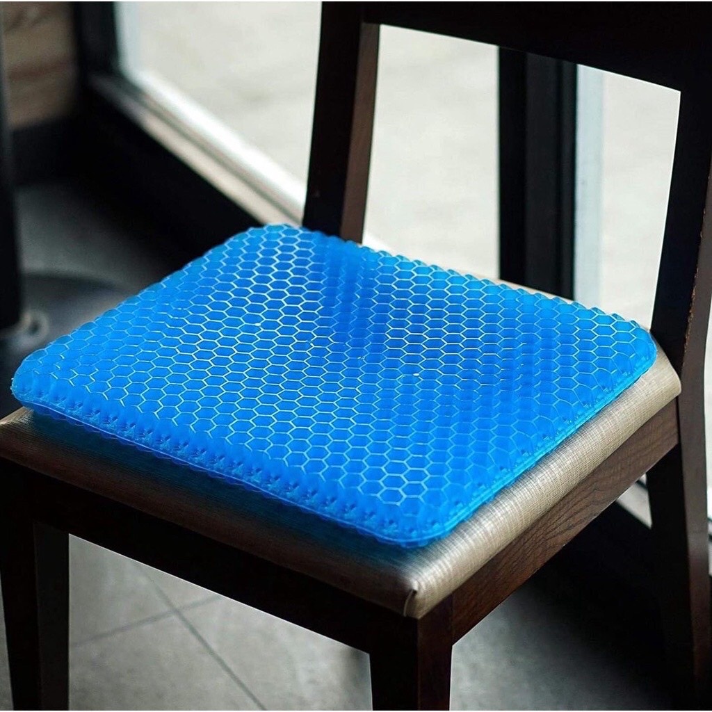 Đệm ngồi 3d thoáng khí lót mông chống đau mỏi silicon cao cấp 2 lớp lót ghế ngồi văn phòng mẫu mới