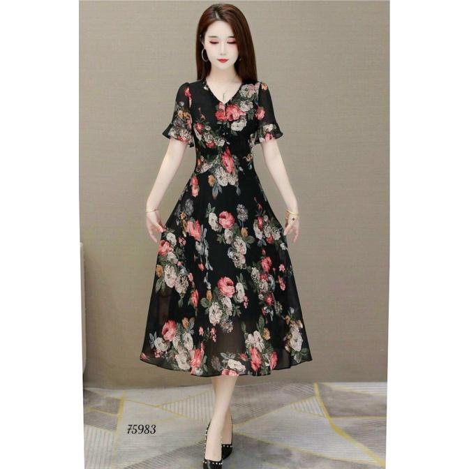 ĐẦM VOAN HOA 2 LỚP THỜI TRANG NỮ SIÊU XINH XẮN - PHONG CÁCH QUÝ TỘC SANG CHẢNH CHO CÁC NÀNG
