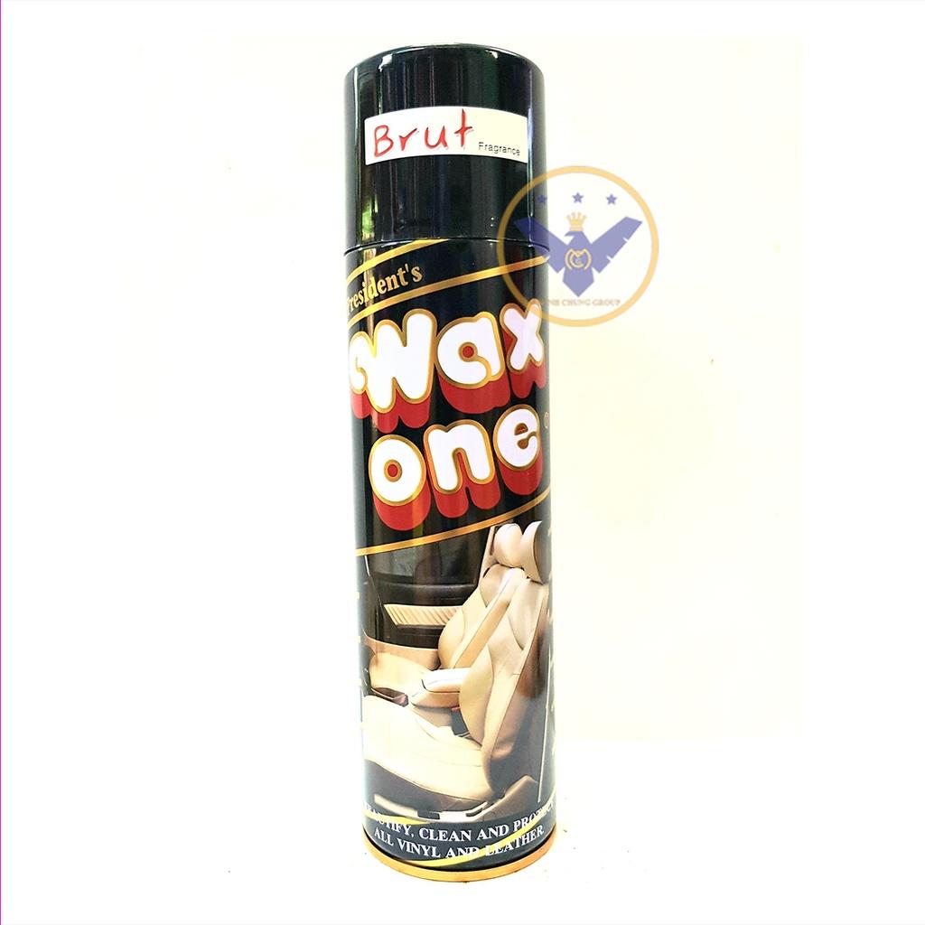 BỘ 2 Chai xịt đánh bóng vệ sinh da ghế xe ô tô, nhựa, nội thất Wax One - Thái Lan 450ml