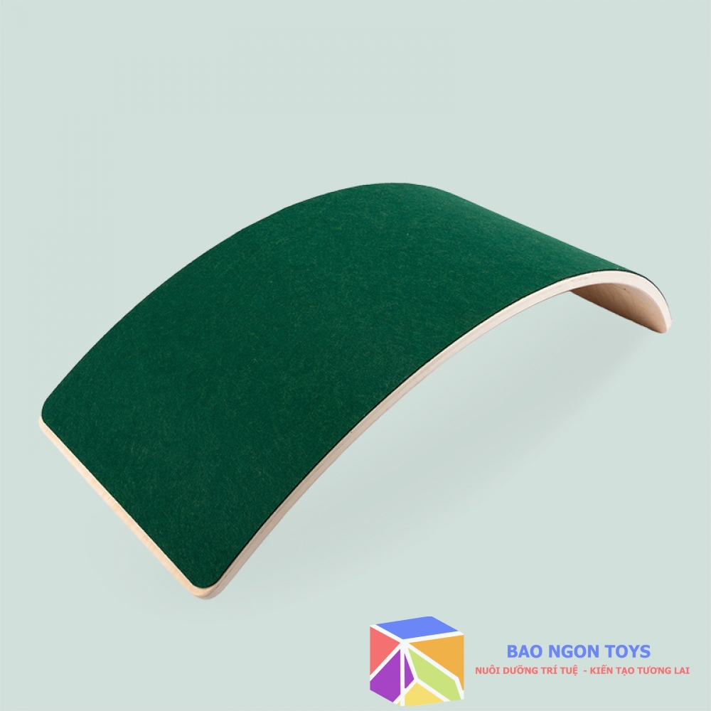 VÁN CONG CÂN BẰNG GỖ, BẬP BÊNH TRONG NHÀ, ĐỒ CHƠI VẬN ĐỘNG THỂ CHẤT, TẬP YOGA DÀNH CHO TRẺ EM, TẶNG KÈM THẢM - DG145