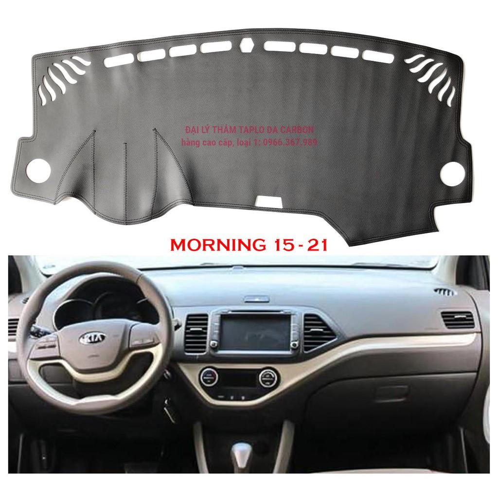 Thảm Taplo Da vân Carbon cao cấp xe KIA Morning