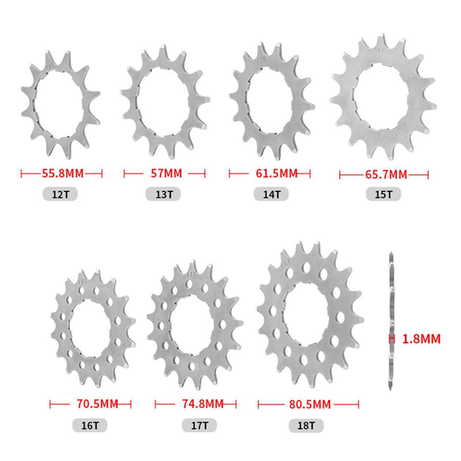 Lightweight Bike Single Speed Cassette Cog Refit Parts Easy Installation for Bicycle