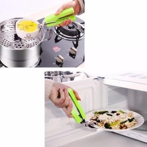 Kẹp Gắp Đồ Nóng, Đồ Hấp KIM LOẠI Thông Minh - Dụng Cụ Gắp Inox Có Lò Xo