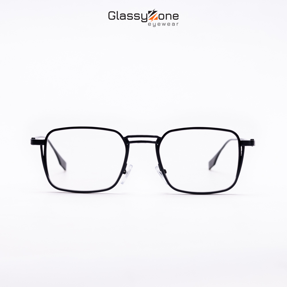 Gọng kính cận, Mắt kính giả cận kim loại Form vuông Unisex Nam Nữ Benedict - GlassyZone