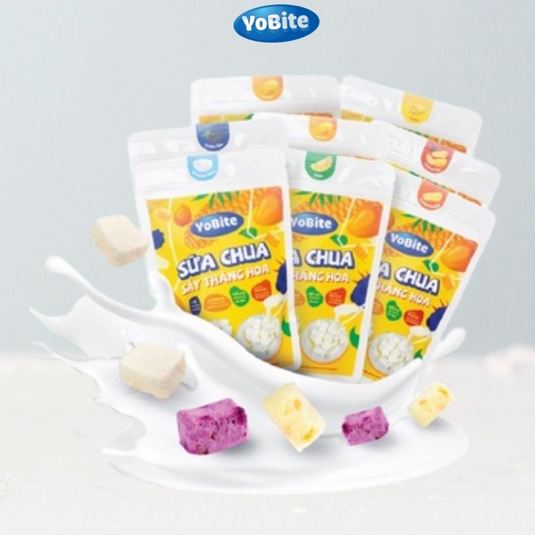 Combo 8 gói sữa chua sấy thăng hoa Yobite 35 grams mix vị - Hỗ trợ tiêu hóa, đẹp da - tăng sức đề kháng