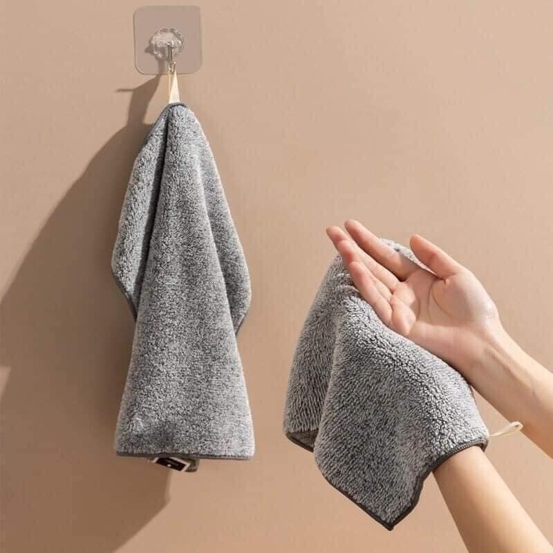 Khăn Lau Bếp Khăn Lau Đa Năng 2 Mặt Sợi Than Tre Mềm Mịn Siêu Thấm 25x25cm - Khăn Lau Tay - Khăn Lau Siêu Thấm