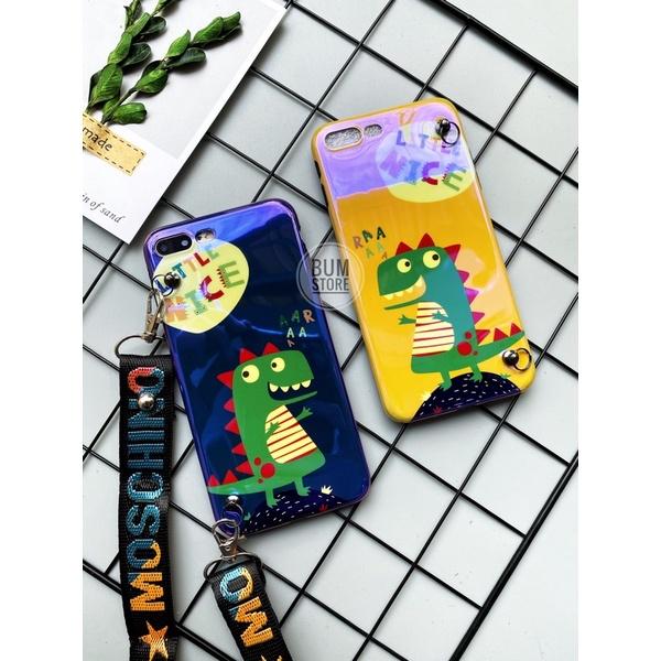 Ốp Lưng Dẻo Họa Tiết Khủng Long Kèm Dây Đeo Cho Iphone XS MAX / X / XS / 8 PLUS / 7 PLUS