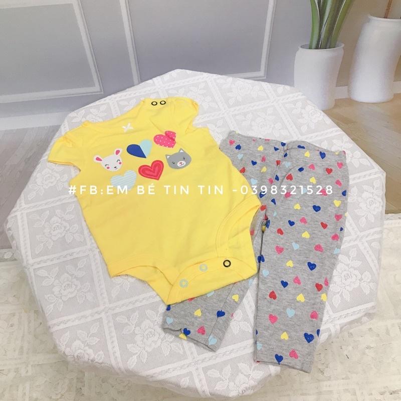 set bodysuit+ quần cho bé 3m:3-5kg