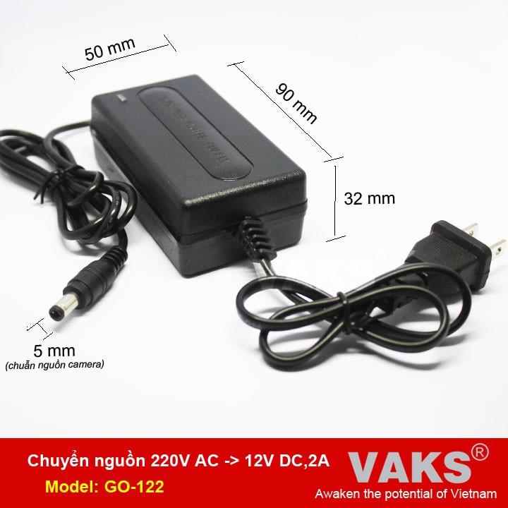 Bộ adapter chuyển nguồn điện từ 220V AC sang 12V DC 2A