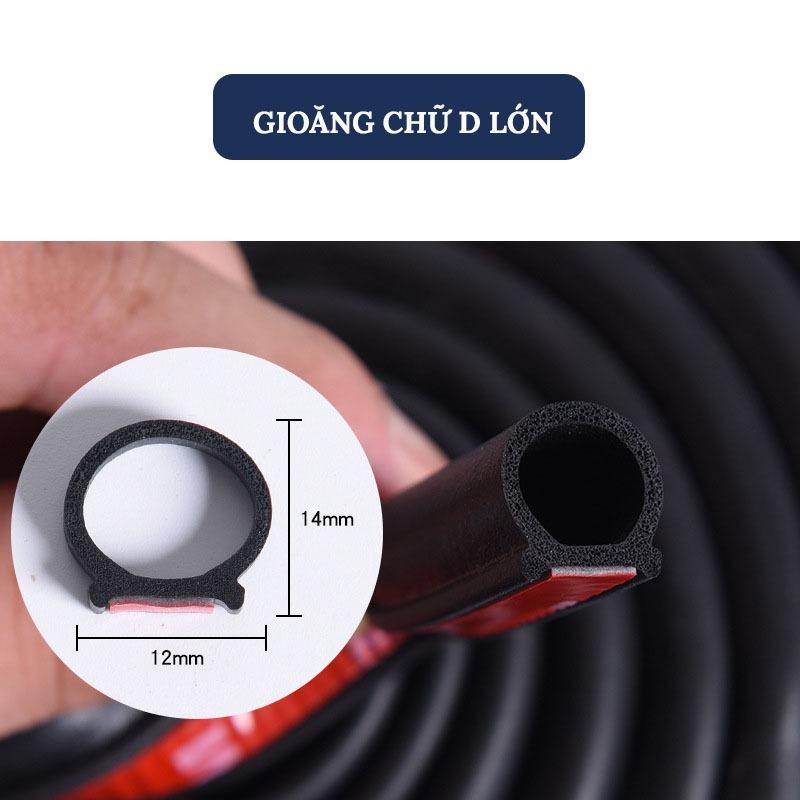 Gioăng Cao Su Chữ D, P, T, Z, U, B Chống Ồn Ô Tô, Dán Cửa Xe Chống Bụi - Keo Trợ Dính 3M Tăng Độ Kết Dính