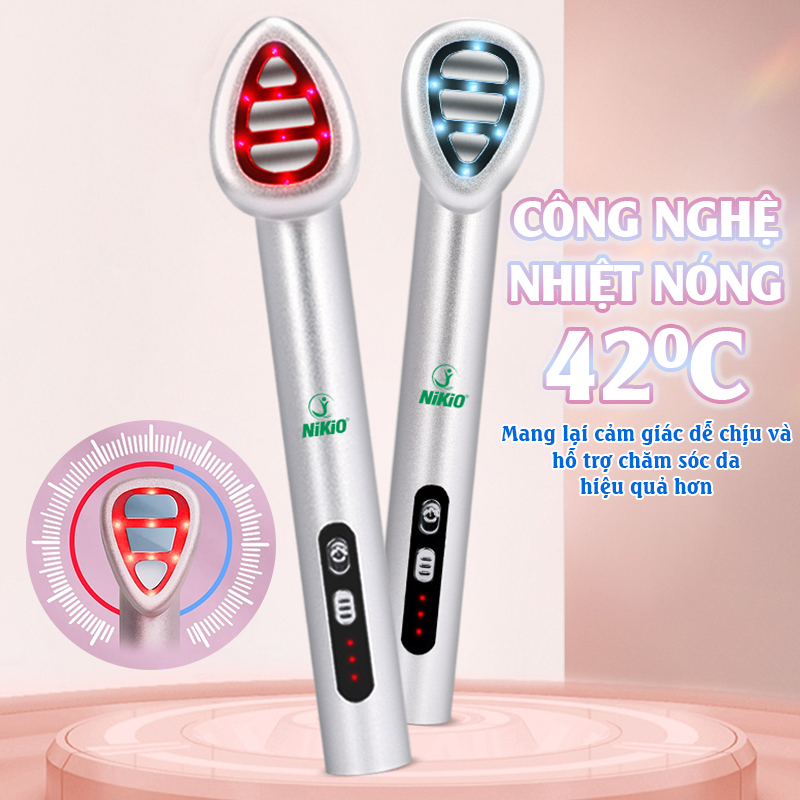 Máy massage mắt môi Nikio NK-125D - Thiết bị làm đẹp đa năng, công nghệ EMS, IPL, rung và nhiệt nóng