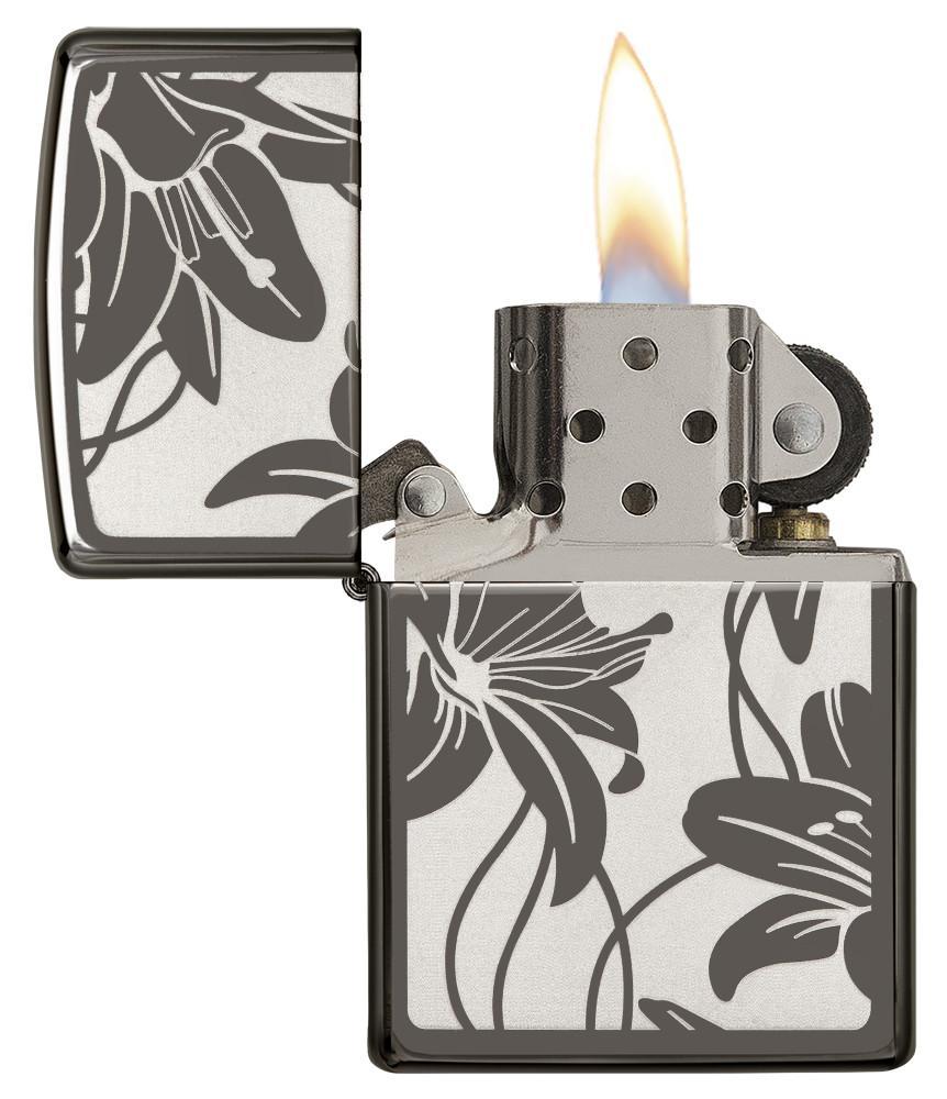 Bật Lửa Zippo Lily Black Ice 29426