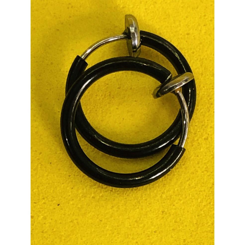 Khuyên tai tròn xỏ nam nữ nhiều màu thiết kế thanh lịch độc đáo ấn tượng