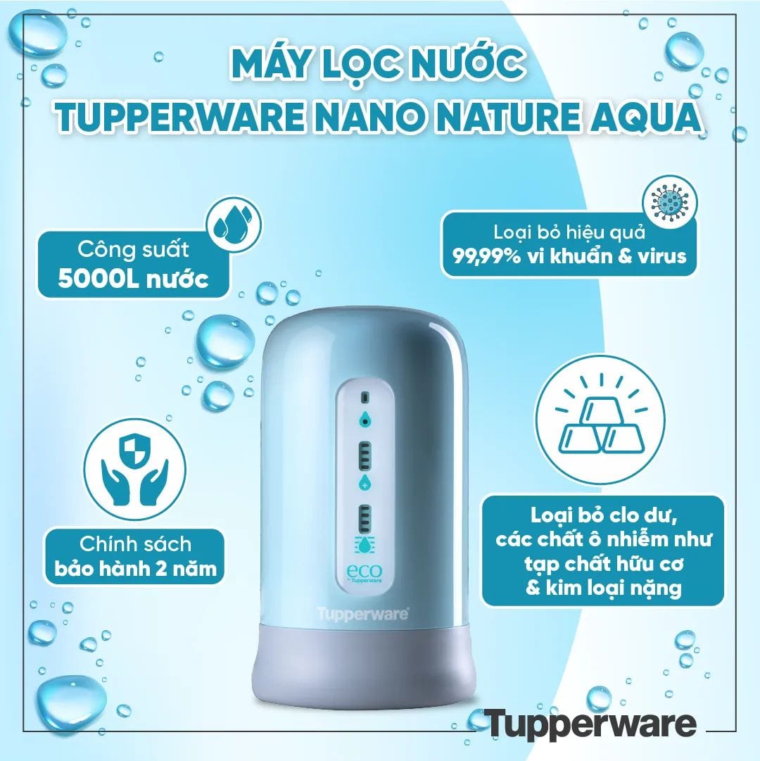 Máy Lọc Nước Nano Nature Aqua (tặng thêm lõi lọc) TUPPERWARE CHÍNH HÃNG