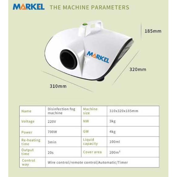 Máy khử mùi diệt vi khuẩn Markel