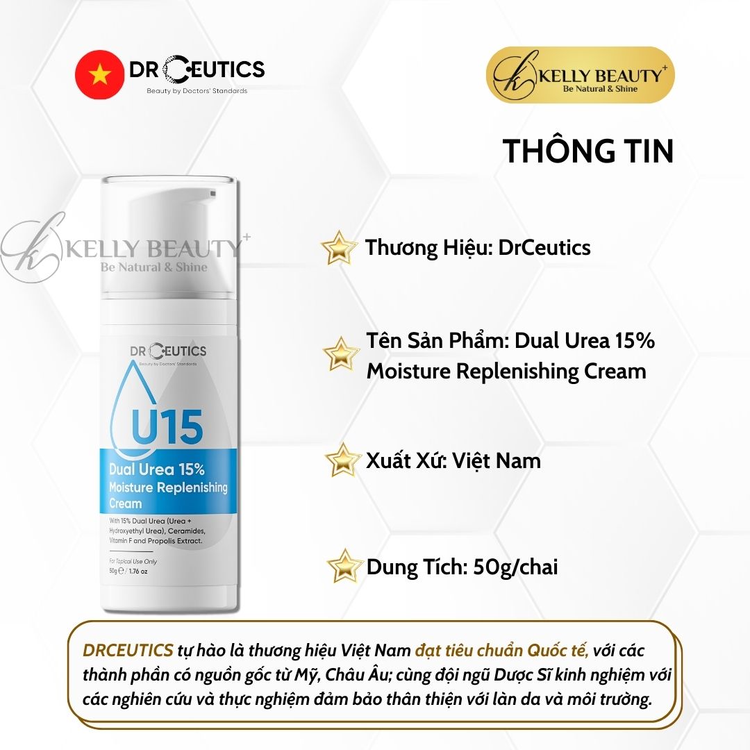Kem Cấp Ẩm DrCeutics Dual Urea 15% Moisture Replenishing Cream | Kelly Beauty