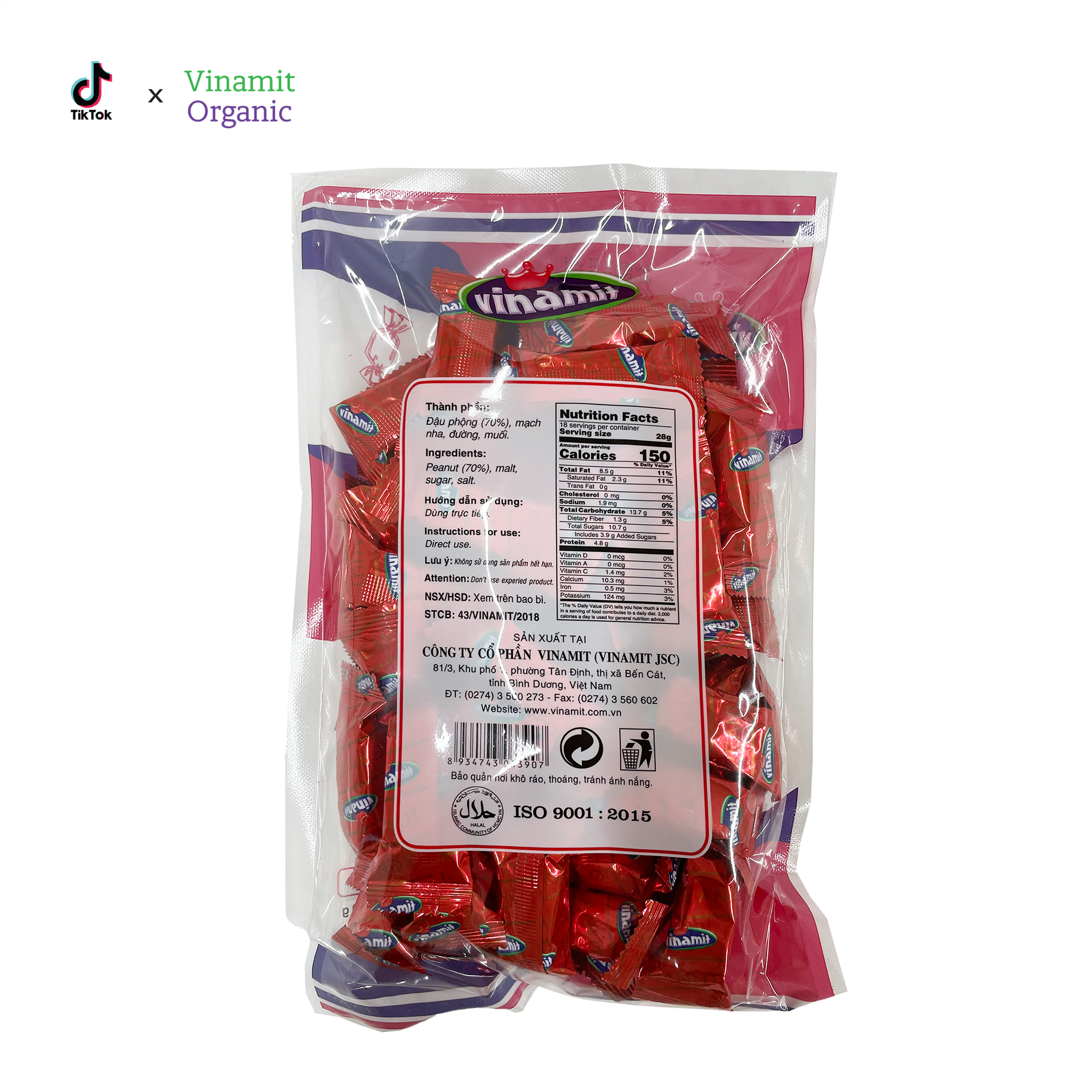 Kẹo Bơ Đậu Phộng Vinamit 500G