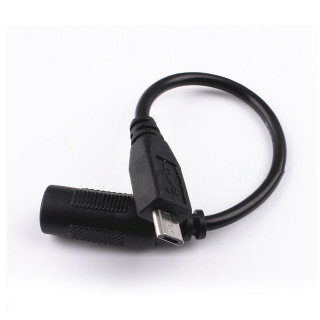 Adapter Cable DC Hollow Socket to Micro USB Plug, 5.5 X 2.1 Mm, 12.5 Cm,
