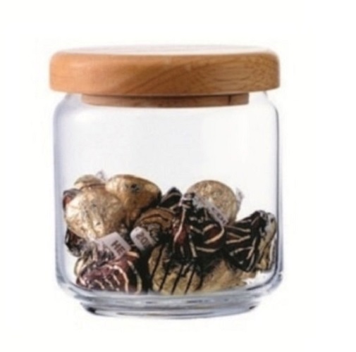 Hũ Thủy Tinh Ocean Pop Jar Wooden Lid Cao cấp - Nắp Gỗ