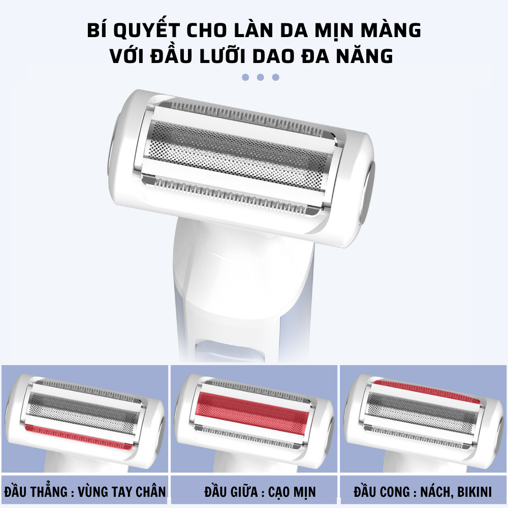 Máy cạo lông điện đa năng cho nữ Boorui SF2200 - Dao triệt lông phần tay, chân, nách, bikini.. thẩm mỹ cho phái đẹp - Hàng loại 1