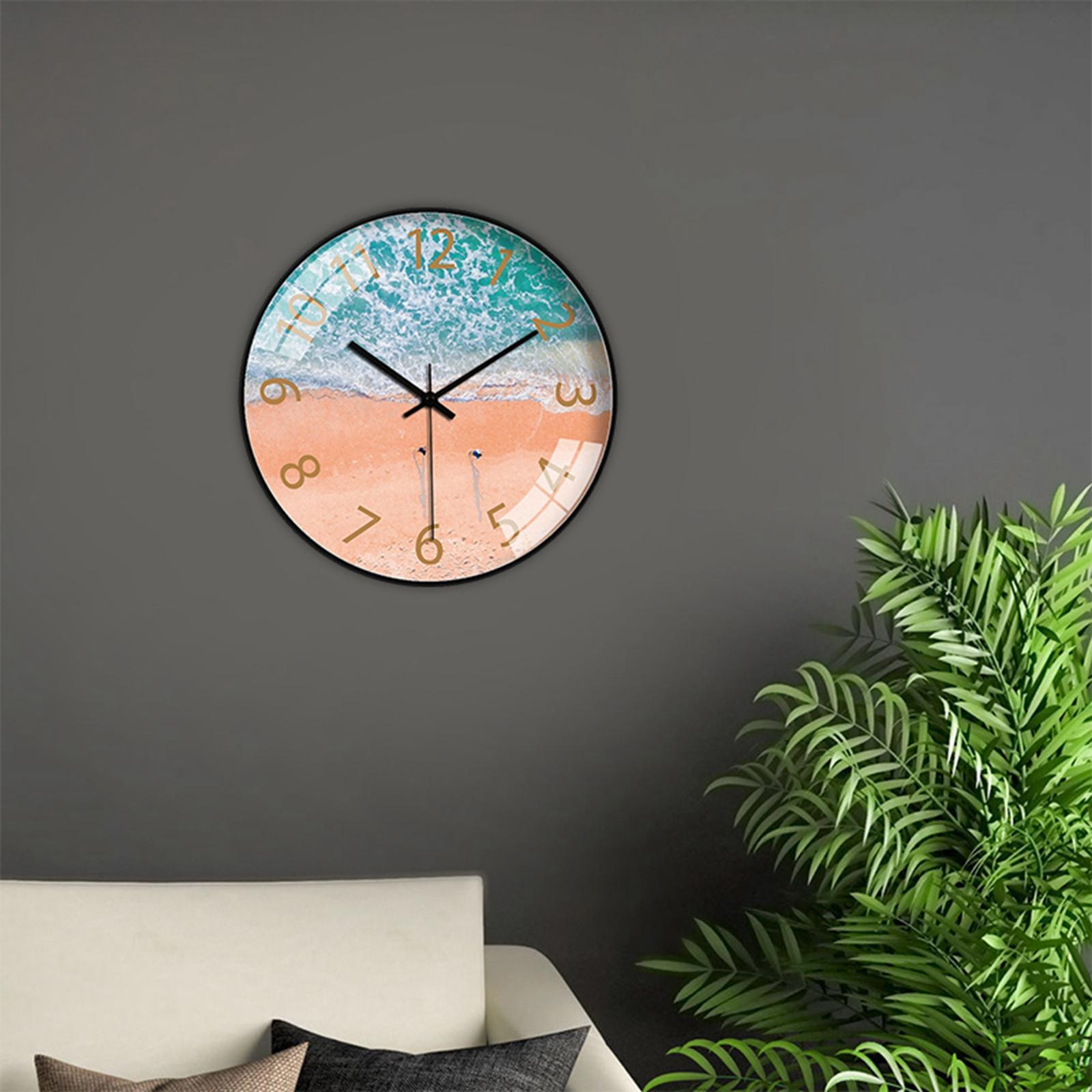 Simple Wall Clock Large Quartz Clock 12" Clocks for Home Kitchen School Living Room Decor