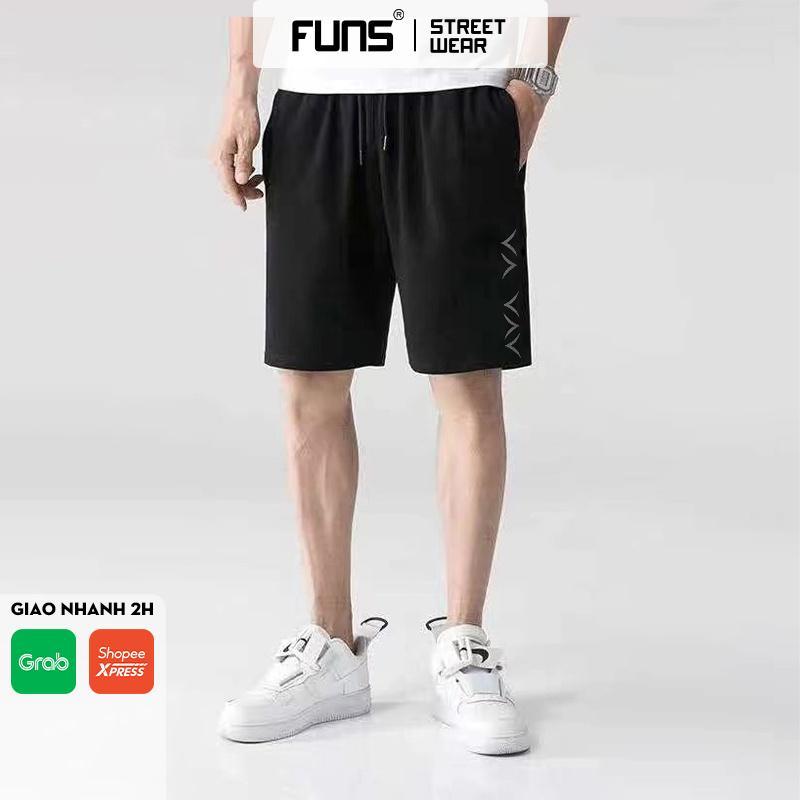 Quần short nam đẹp FUNS mã KC-N dáng lửng thun trơn ngắn vải gió bó phong cách mùa hè mát mẻ