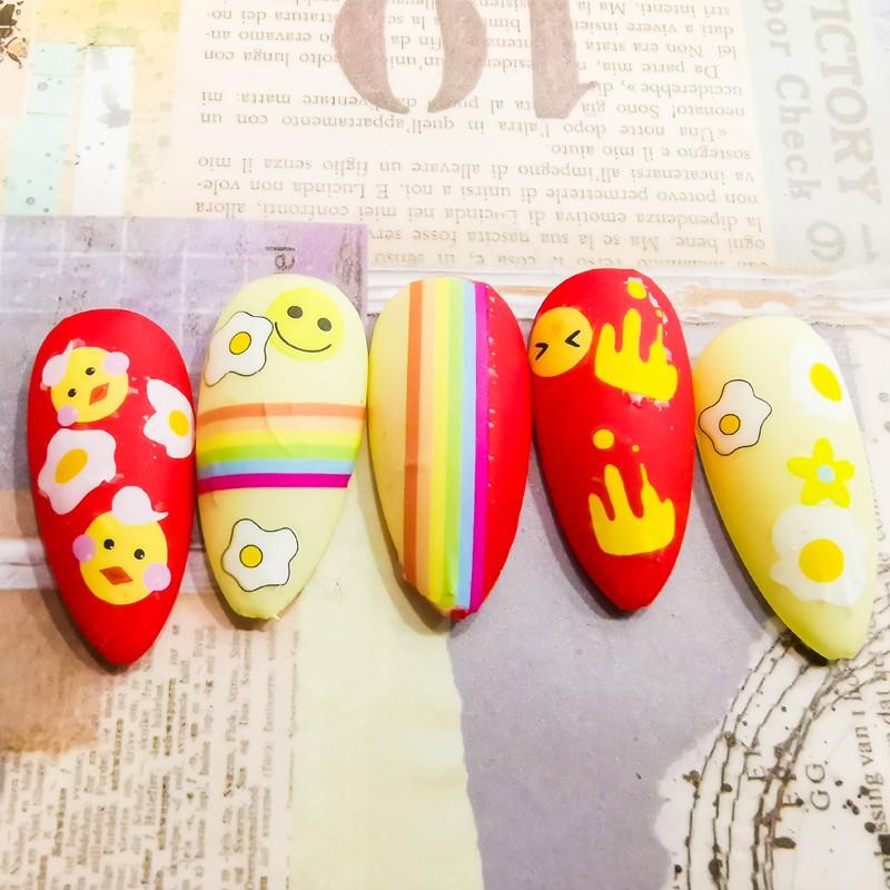 Sticker nails - hình dán móng 3D trứng gà