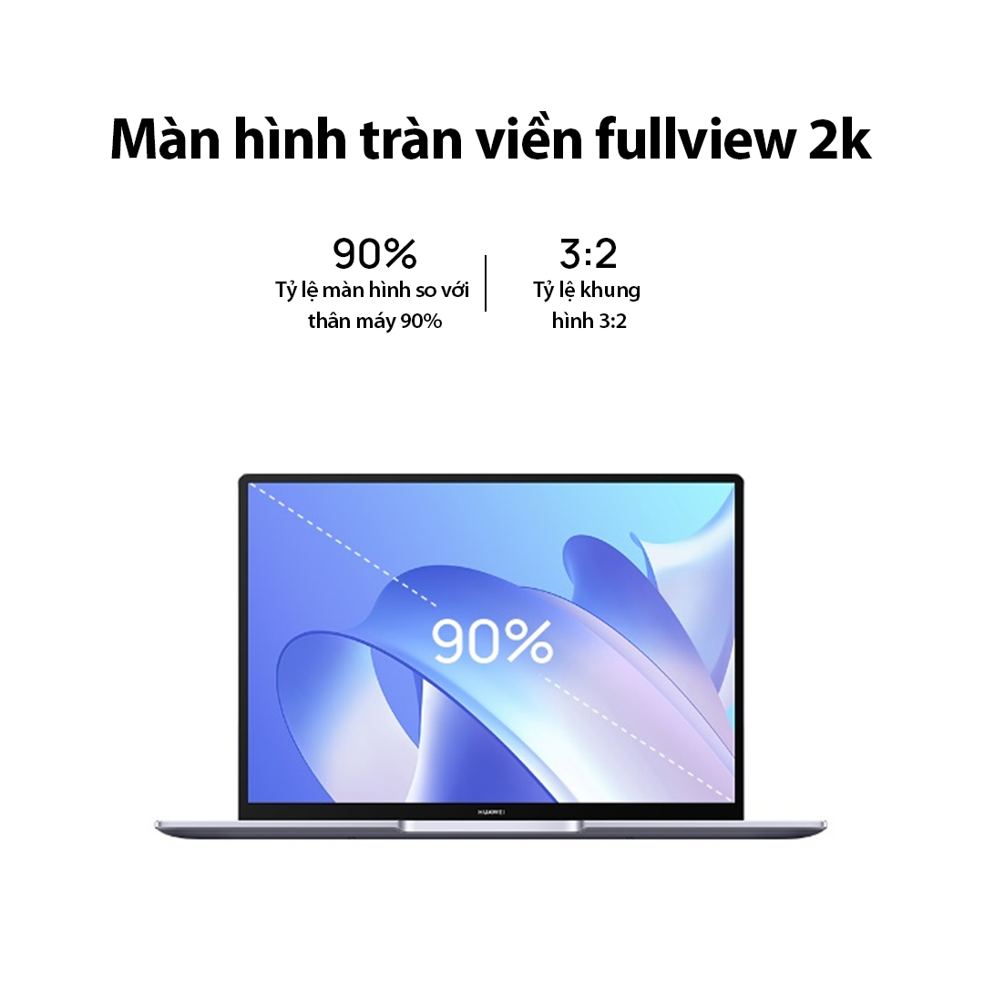 Máy Tính Xách Tay HUAWEI MateBook 14 (8GB/512GB) | Intel Core Thế Hệ Thứ 11 | Màn Hình HUAWEI 3:2 Fullview 2k | Nút Nguồn Vân Tay | Hàng Chính Hãng