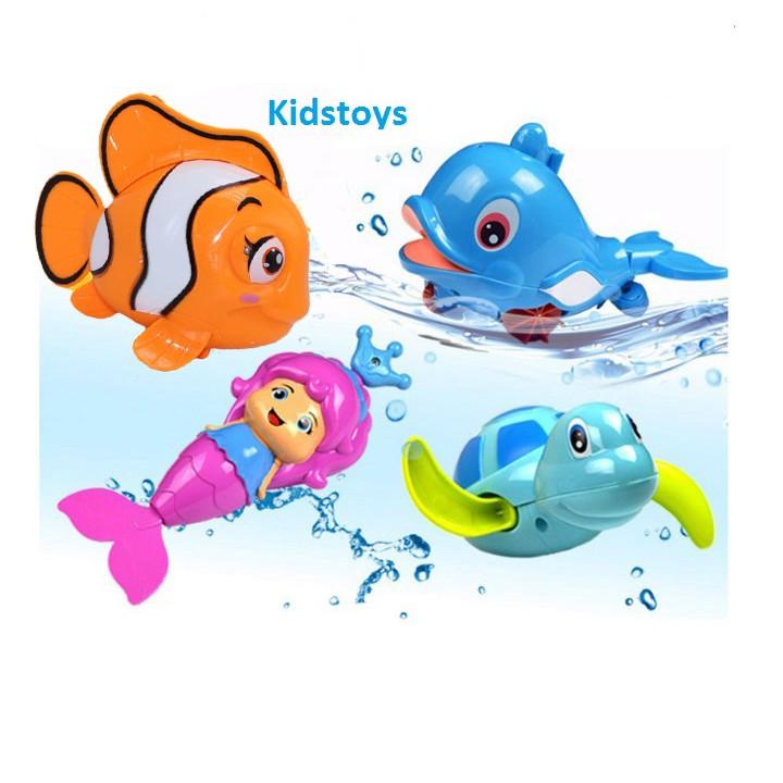 Combo 04 Món Tiên Cá ,Cá Heo Phun Nước , Rùa Biết Bơi , Cá Sắc Màu