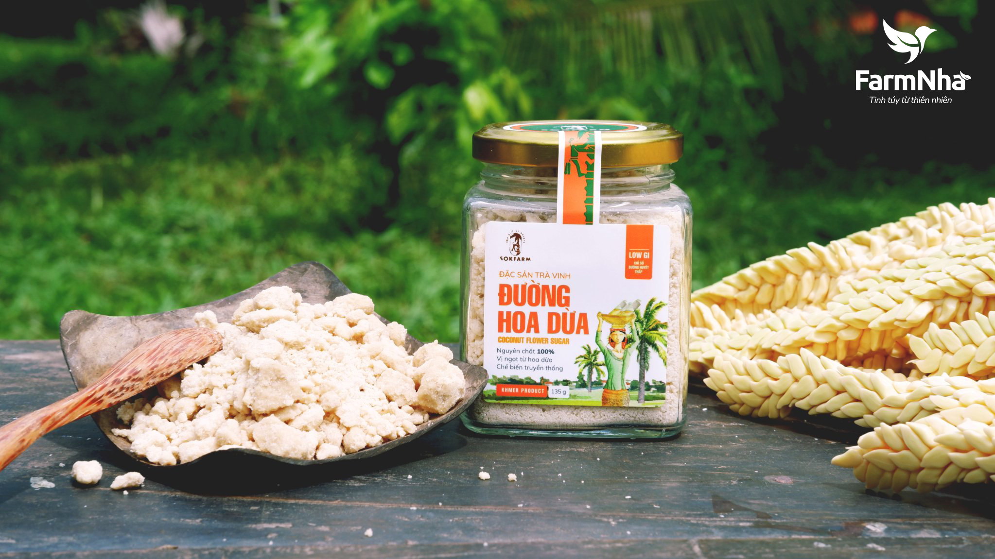 Đường hoa dừa Sokfarm 100% Organic - Hàng chính hãng - Có chỉ số đường huyết thấp, giàu chất chống oxy hóa, phù hợp cho người bị tiểu đường