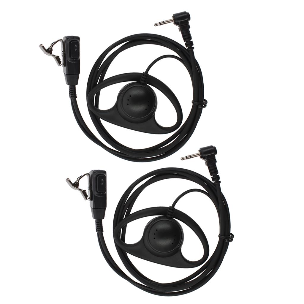 D Shape Earpiece Headset PTT For  COBRA Two Way Radio Walkie Talkie