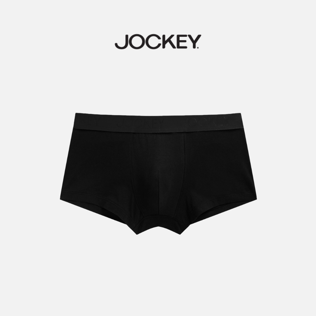 Quần Lót Nam Thun Cotton Jockey Dáng Trunk Boxer Co Giãn Thoải Mái Màu Đen - J1247