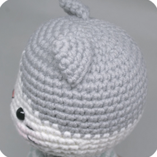 Amigurumi mèo chubby xám, thú len handmade, đồ chơi móc len an toàn, quà tặng dịp sinh nhật, trung thu, 1/6,...