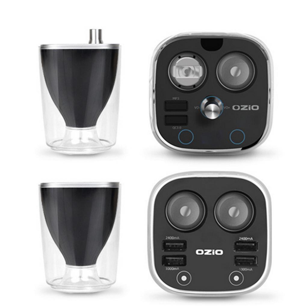 Automobile Dual USB + Bluetooth Car Charger Cigarette Lighter Socket Black