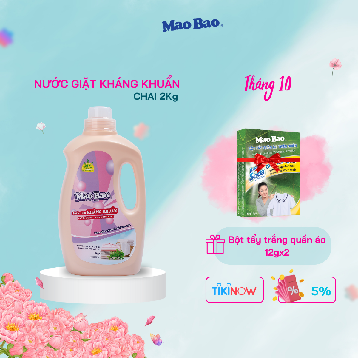 Nước Giặt Kháng Khuẩn Mao Bao 2000g