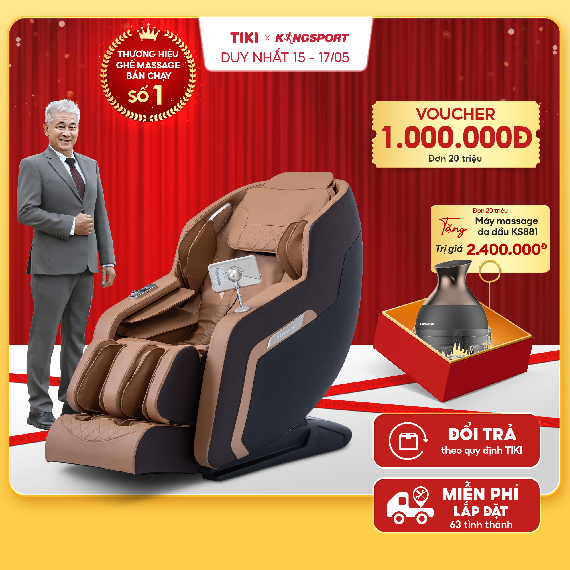 Ghế massage toàn thân cao cấp KINGSPORT G87 hệ thống con lăn 3D hiện đại, điều khiển bằng giọng nói